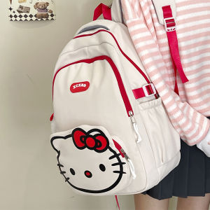 Hellokitty University Backpack 16 Inch Computer Bag Dual Shoulder Cat Kawaii School Bag for Young Men And Women