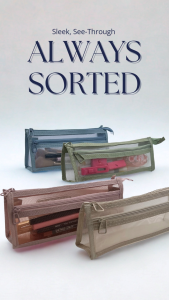 Storage Solutions Ph MARA 2 Zip Mesh Make up Pouch