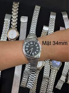 1- Đồng hồ thời trang dây thép size mặt vừa 31.5mm đến 38mm