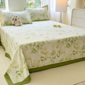 Thickened Brushed Cotton Bed Sheet Single Piece Pure Cotton 100% Old Rough Cloth Student Dormitory Quilt Cover Pillowcase Set