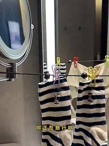 KEKESHANGJIA | Portable Travel Clothesline With Clips