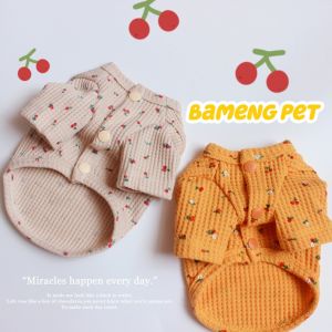 DY Loving Áo Cardigan Hoa Cho Chó Áo Khoác Hoa Anh Đào Hình Bánh Quế Đàn Hồi Thoáng Khí Cho Mèo Shihtzu Chow Chow Nữ