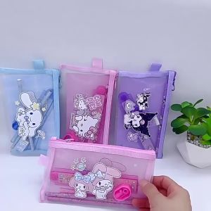 Set 7 Túi Đựng Bút Chì Lưới sanrio Hoạt Hình mymelody kuromi  Dễ Thương Sáng Tạo Làm Quà Tặng Cho Trẻ Mẫu Giáo