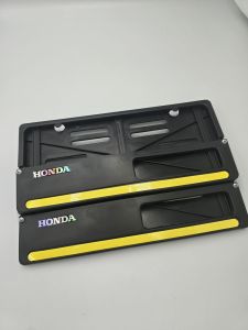 Dudukan Plat Nomor List Warna Dengan Stiker Hologram Honda - Cover Plat Nomor - Tatakan Plat Nomot Motor Universal Semua Motor