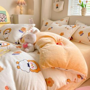 Soft Warm Thick Double-Sided Bedding Set