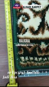 Alhadi Karpet Masjid RAJGRA MALGIZ METERAN 100cm x 120cm Tebal 13mm Sajadah Mushola Empuk Lembut