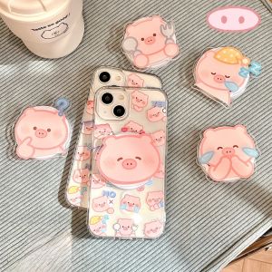 เคสโทรศัพท์แม่เหล็กสีชมพูน่ารักสำหรับ iPhone 15 pro Max 14 13 pro 12 pro 17 Acrylic 16 pro ขอบนิ่ม 12 แข็ง ลายการ์ตูนน่ารัก