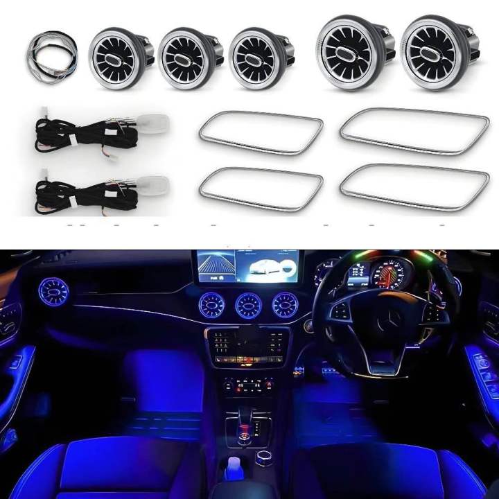 Mercedes benz w176 A W117 CLA X156 GLA air vent cond RGB LED Ambient