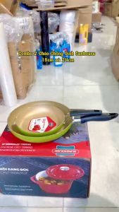 BỘ 2 CHẢO CHỐNG DÍNH SUNHOUSE 18CM+24CM SHS2418 HÀNG CHÍNH HÃNG