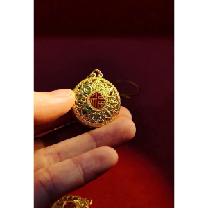 MJ Jewellery 916/22K Gold Eight Treasures Compass Pendant B316
