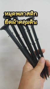 หมุดปักดิน (8 นิ้ว ยาว 20cm) หมุดยึด สําหรับพลาสติกคลุมวัชพืช แพ็ค 10 ชิ้น