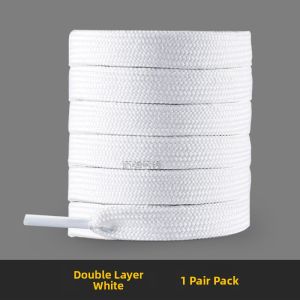 LINGMIAO | No Pilling Flat Shoelaces Black White