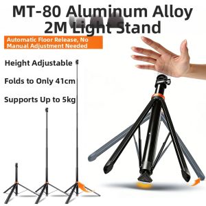 Multifunction Portable 2m Aluminum Tripod with Damping