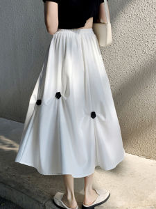 Asymmetric Pleated Floral Midi Skirt