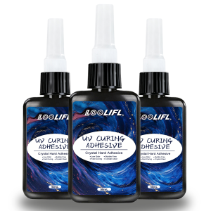 LOOLIFL | UV Resin Kit with Light 50g UV Glue Curing in Seconds - for Jewelry UV Glue Adhesive Plastic Welding & Glass/Acrylic Repair