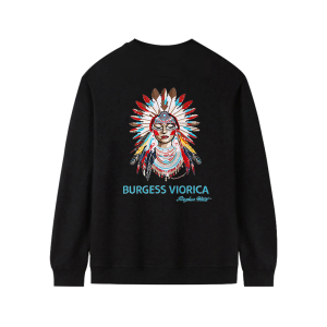 Heavy Embroidery Hoodie Thickened Long Sleeve round Neck Mens Fashion Brand Base Shirt Winter New Style Casual Loose Fit Polyester Cotton Blend