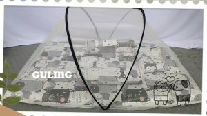 Kasur Bayi Polkadot & Matras Kelambu Satu Set