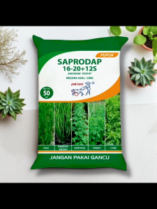 Pupuk Saprodap 16 20 12S Pupuk Dasar & Pupuk Susulan Kemasan (REPACK 1 KG)