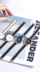 REBIRTH Jam Tangan Mode Elegan Dan Sederhana Penunjuk Tali Paduan Wanita Jam Tangan Cewek COD