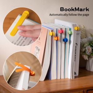 3pcs Silicone Bookmark Automatically Follows Page Flipping Bookmarks School Office Stationery Supplies for Reading Lover
