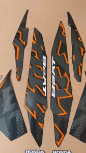 STRIPING STICKER Honda Beat Street 2024 2025 full hitam oren prange list motor standar Fullset