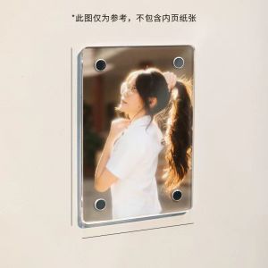 Hộp Đựng Vé Từ Tính Acrylic Trong Suốt Nhỏ Gọn Bảo Vệ Thẻ Trưng Bày Vé Hòa Nhạc Nam Châm Dán Tủ Lạnh Album Ảnh Kỷ Niệm