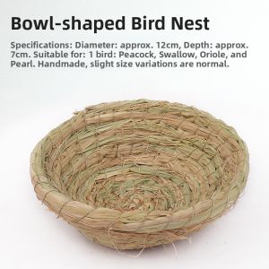 VOA | Handmade Straw Nest for Parrots and Bantam Chickens Breeding and Warmth
