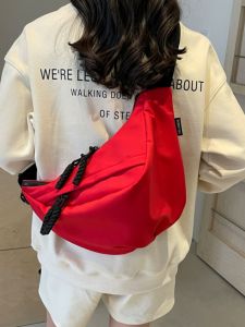 LUSUO | Red Casual Lightweight Crossbody Bag for Women