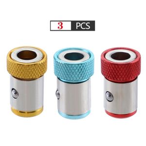 3pc Magnetic Bit Holder Alloy Electric Magnetic Ring Screwdriver Bit Head Anti-Corrosion Strong Magnetizer Drill Head Universal