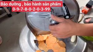 Máy thái lát các loại củ quả   thái mỏng đều đẹp