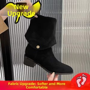 DIANCHA | Matte Suede Dual-Wear Pointed Toe Boots