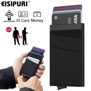 ID Credit Card Card holder Wallet Luxury Brand Mens RFID-blocking Protection Metal black wallet