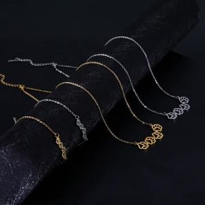 Cazador Hollow Cat Dog Bear Paw Bracelet on Hand Female Cute Animal Charm Kpop Stainless Steel Jewelry Girlfriend Gift Wholesale