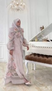 Glamora Syar'i Vol 4: Gamis Syari Set Khimar Digital Printing Premium