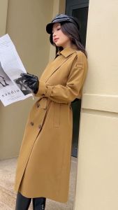 [Voucher 15% MOV 199K cap 100K  Áo khoác nữ HeraDG thiết kế dáng dài 2 tà bong kèm đai chất khaki cao cấp WAMBC2004