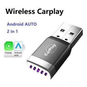 New Wireless CarPlay Android Auto Adapter USB Dongle Smart Mini Box Plug And Play Universal For VW Toyota Nissan Honda Ford Benz