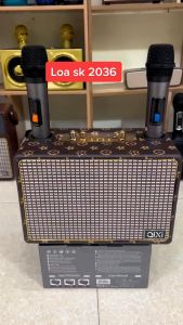 [ MẪU MỚI ] Loa Bluetooth Karaoke Qixi SK 2036 Chất Âm Hay Hình Thức Đẹp Kèm 2 Mic Không Dây Công Suất 50W Bluetooth 5.0 Pin Trâu Hát Karaoke Nghe Nhac Kết Nối Androi IOS Máy Tính Bảng Laptop Máy Tính Bàn... bảo hành 12 tháng