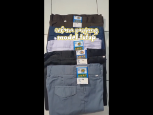 Celana panjang SMP SMA SMK Laki-laki Kelas 1-3 Bahan Licin dan mengkilat Seragam sekolah celana SMP Berkualitas Super