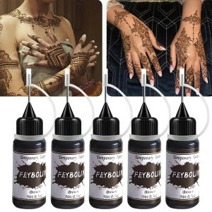 Tem Nhãn Dán Hình Xăm Tạm Thời Lâu Trôi Màu Nâu Dành Cho Nghệ Thuật Body Art Đám Cưới Tiệc Tùng Lễ Hội - Có Sẵn Tùy Chọn 1 Cái/3 Cái/5 Cái