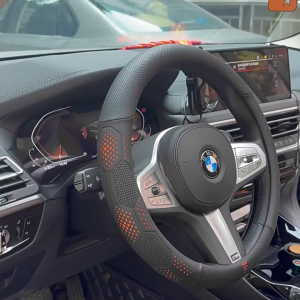 Leather Car Steering Wheel Covers Interior Anti-Slip Wear-Resistant