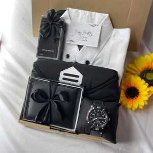 [BARU] Giftbox Hampers kado kemeja polos cowok warna putih lengkap kado ultah kado anniversary kado wisuda