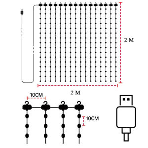 Smart Curtain Lights 400LEDs RGB Fairy Lights Bluetooth App LED String Remote Control DIY Music Sync Window Bedroom Party Decor