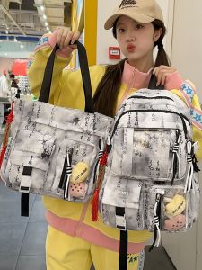 New Chinese Style High Capacity Leisure Computer Backpack for Girls Middle And High School Students with Double Shoulder Straps