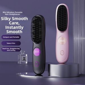 JIFANPAUL | Wireless Negative Ion Portable Hair Straightening & Curling Comb