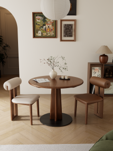 DONGMU | Natural Wood Modern Simple Padded Dining Chair