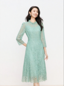 Koradior | New Spring Waist Cinching Lace French Dress