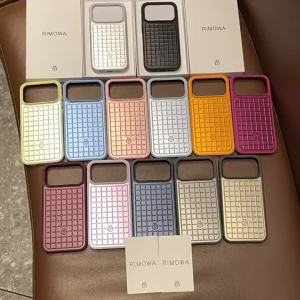 EOENKK | Luxury Luggage Grid Stripe Phone Case For iPhone 18 17 16 15 14 13 12 Pro Max Plus 16 17 18 Pro Shockproof Titanium Back Cover