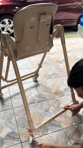 LUCKYBABE 2 in 1 Baby Rocking High Chair with Removable Food Tray for Feeding and Dining Multifunctional Infant Highchair with Rocker