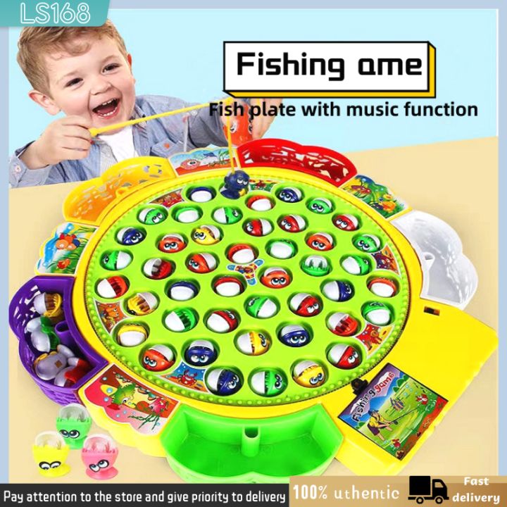 Electric Fishing Toy 15/25/45pcs Fishing Toy Fish Game Electric Musical  Rotating Children Board Play Fish Outdoor Sports Educational Toys Birthday  Gifts For Boys Girls