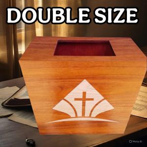 Donation Box for Charitable Purposes - Offertory Box or Mite Box - Decor TITHES AND OFFERING